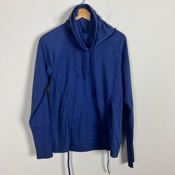 2/$30 Lucy Blue Cowl Neck Sweatshirt Large - Picture 3 of 4